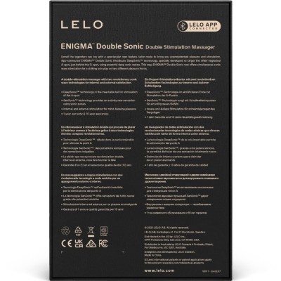 LELO - ENIGMA DOUBLE SONIC VIBRATOR POINT G BLACK LELO - ENIGMA DOUBLE SONIC VIBRATOR POINT G BLACK