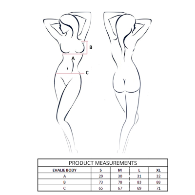 PASSION - EVALIE BODY BLACK L/XL PASSION - EVALIE BODY BLACK L/XL