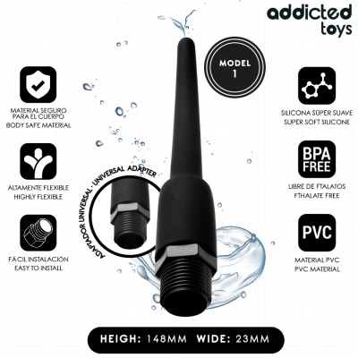 ADDICTED TOYS - ANAL CLEANER WITH UNIVERSAL ADAPTER MODEL 1 ADDICTED TOYS - ANAL CLEANER WITH UNIVERSAL ADAPTER MODEL 1