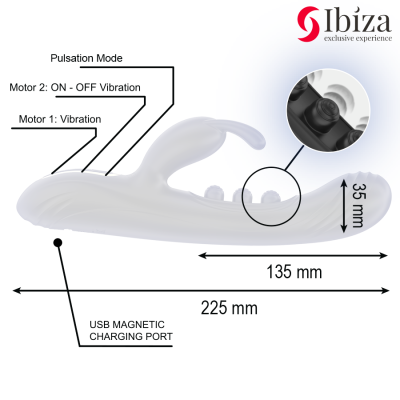 IBIZA - VIBRATING RABBIT WITH PULSATION