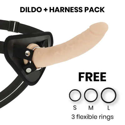 DELTA CLUB - TOYS HARNESS + DONG FLESH SILICONE 17 CM -O- 3 CM DELTA CLUB - TOYS HARNESS + DONG FLESH SILICONE 17 CM -O- 3 CM