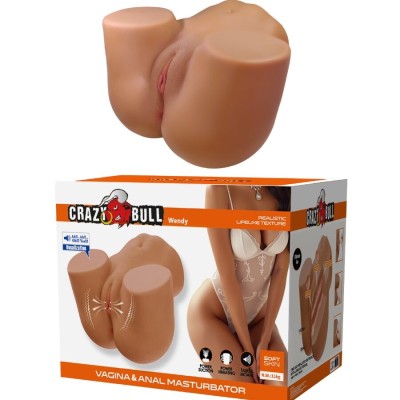 CRAZY BULL - WENDY REALISTIC FEMALE BUTT VIBRATOR AND SUCKER