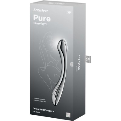 SATISFYER - PURE GRAVITY 1 STAINLESS STEEL DOUBLE-ENDED DILDO