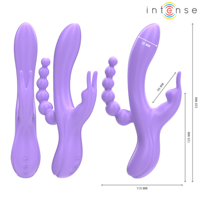INTENSE - MIKO TRIPLE VIBRATOR RABBIT STIMULATOR ANAL 7 INTENSE - MIKO TRIPLE VIBRATOR RABBIT STIMULATOR ANAL 7