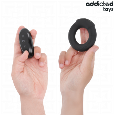 ADDICTED TOYS - HEATING EFFECT VIBRATING COCK RING REMOTE