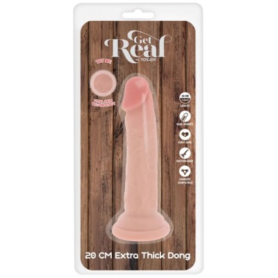GET REAL - DELUXE THICK DOUBLE-DENSITY TPE DONG 20 CM