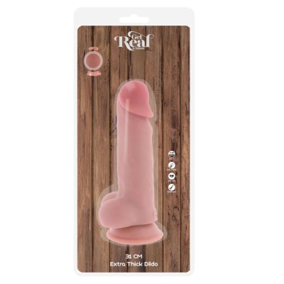 GET REAL - DELUXE REALISTIC PENIS WITH TESTICLES EXTRA THICK 31