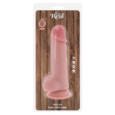 GET REAL - DELUXE REALISTIC PENIS WITH TESTICLES EXTRA THICK