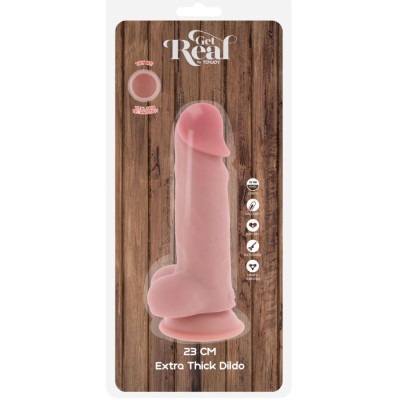 GET REAL - DELUXE REALISTIC PENIS WITH TESTICLES EXTRA THICK 23
