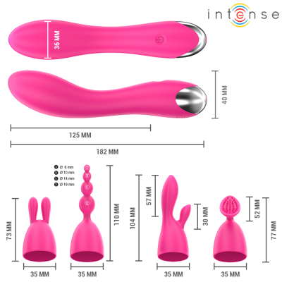 INTENSE - CHER VIBRATOR WITH 20 PATTERNS AND INTERCHANGEABLE