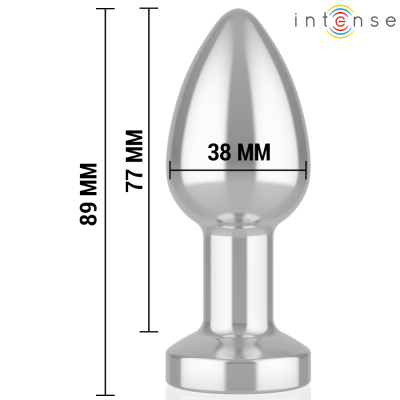 INTENSE - VIBRATING METAL ANAL PLUG WITH LED LIGHTS AND REMOTE