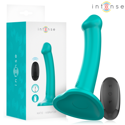 INTENSE - KATIE VIBRATOR WITH SUCTION CUP 10 VIBRATIONS BLUE