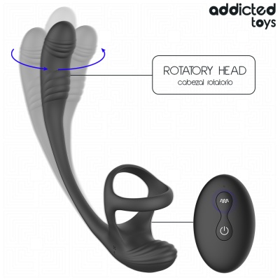 ADDICTED TOYS - ANAL PLUG WITH VIBRATION AND 360 WAVING AND