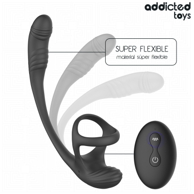 ADDICTED TOYS - ANAL PLUG WITH VIBRATION AND 360 WAVING AND