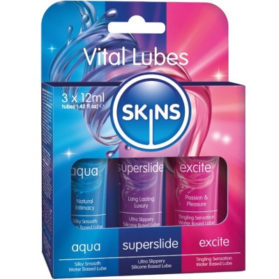 SKINS - VITAL LUBES KIT AQUA, SUPERSLIDE EXCITE LUBRICANTS 3 x