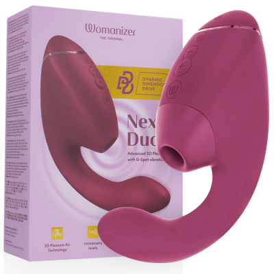 WOMANIZER - DUO NEXT DUAL CLITORAL G-SPOT STIMULATOR DUSKY PINK