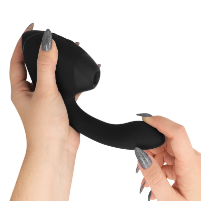 WOMANIZER - DUO NEXT DUAL CLITORAL G-SPOT STIMULATOR BLACK