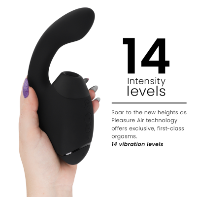 WOMANIZER - DUO NEXT DUAL CLITORAL G-SPOT STIMULATOR BLACK