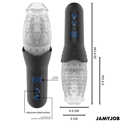 JAMYJOB - SPINJOB 2.0 MASTURBATOR WITH THRUSTING AND ROTATION