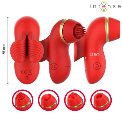 INTENSE - PATTY STIMULATOR WITH 4 HEADS, SUCTION, TAPPING