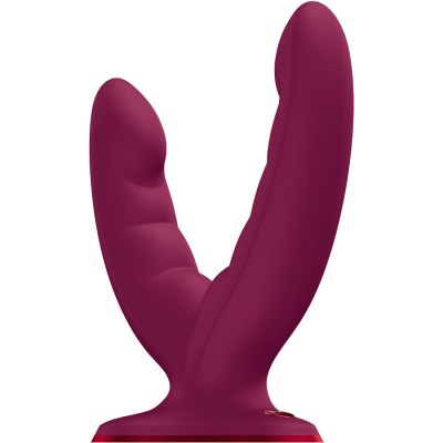 FUN FACTORY - RYDE DOUBLE DILDO WINE RED