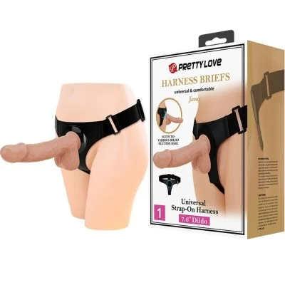 PRETTY LOVE - HARNESS BRIEFS UNIVERSAL HARNESS WITH DILDO JERRY PRETTY LOVE - HARNESS BRIEFS UNIVERSAL HARNESS WITH DILDO JERRY