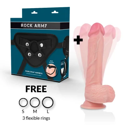 ROCKARMY - HARNESS + HAWK ROTATOR AND VIBRATOR 22 CM -O- 4.6 CM ROCKARMY - HARNESS + HAWK ROTATOR AND VIBRATOR 22 CM -O- 4.6 CM