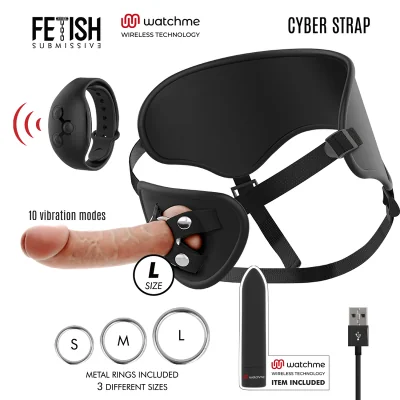 FETISH SUBMISSIVE CYBER STRAP - HARNESS WITH DILDO AND BULLET FETISH SUBMISSIVE CYBER STRAP - HARNESS WITH DILDO AND BULLET