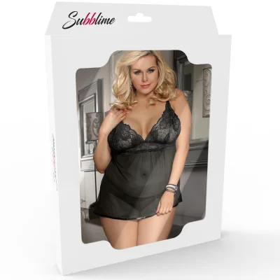 SUBBLIME - BABYDOLL FLORAL LACES RED L/XL SUBBLIME - BABYDOLL FLORAL LACES RED L/XL
