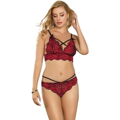 SUBBLIME - SET TWO PIECES SET LACE TOP AND PANTIES L/XL SUBBLIME - SET TWO PIECES SET LACE TOP AND PANTIES L/XL