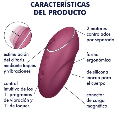 SATISFYER - TAP CLIMAX 1 VIBRADOR LAY-ON ROJO SATISFYER - TAP CLIMAX 1 VIBRADOR LAY-ON ROJO