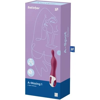SATISFYER - AMAZING 1 ASPOT VIBRATOR BERRY SATISFYER - AMAZING 1 ASPOT VIBRATOR BERRY