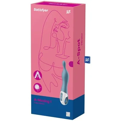SATISFYER - AMAZING 1 ASPOT VIBRATOR BLUE SATISFYER - AMAZING 1 ASPOT VIBRATOR BLUE