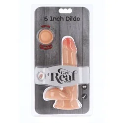 GET REAL - DUAL DENSITY DILDO 17 CM BALLS SKIN GET REAL - DUAL DENSITY DILDO 17 CM BALLS SKIN